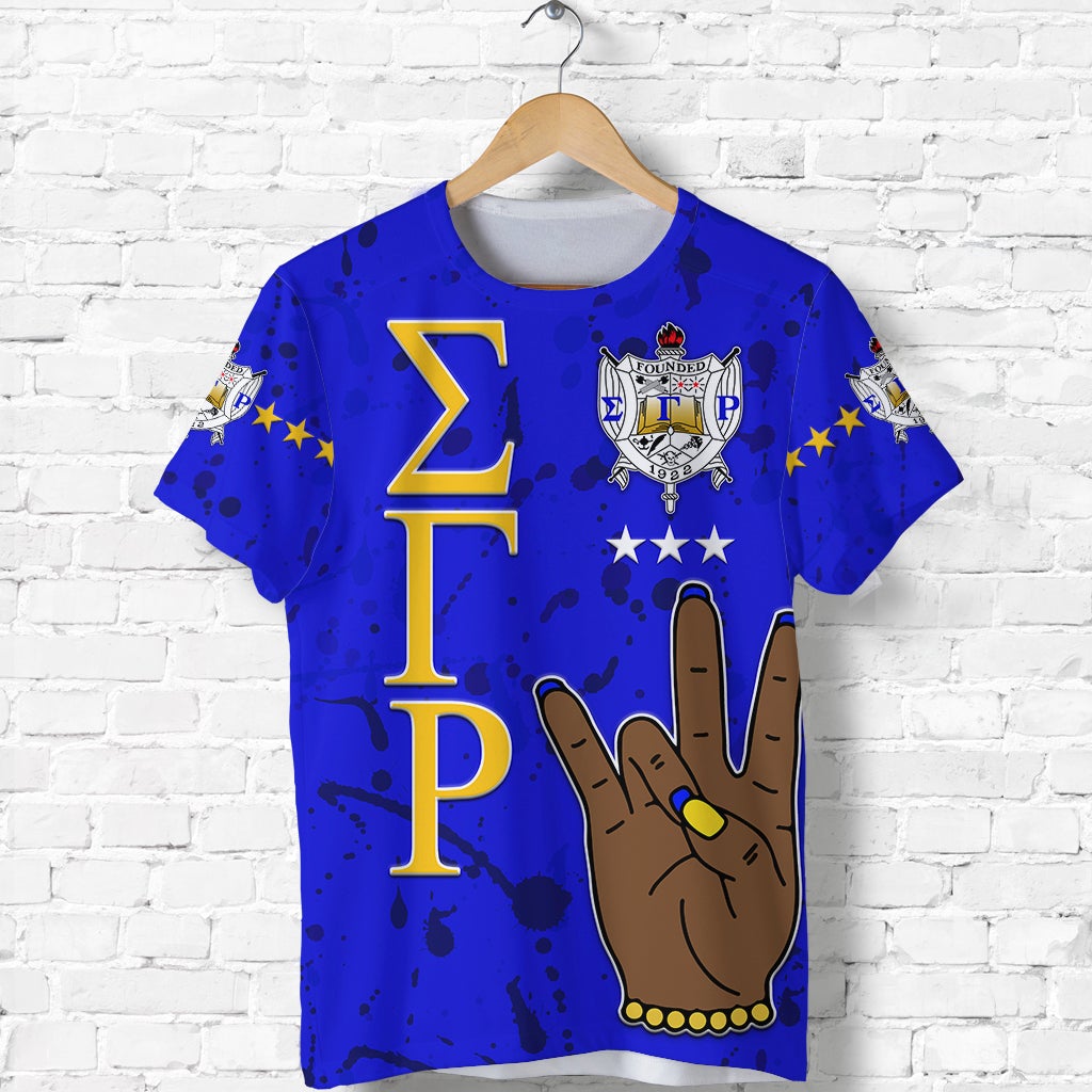 (Custom Personalised) Sigma Gamma Rho T Shirt Simple Style Blue Lt8