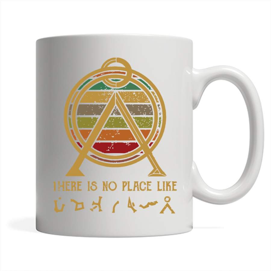 There’s No Place Like Earth, There’s No Place Like 127.0.0.1, Classic Vintage Retro Design – Full-Wrap Coffee White Mug