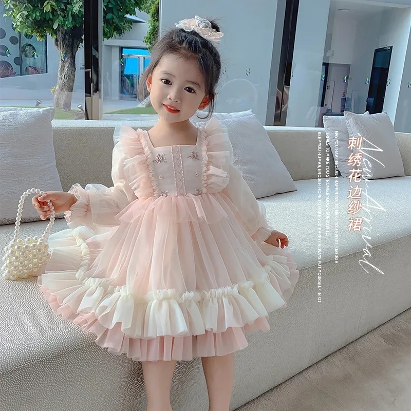 2-10 Years Girl Dress Toddler Child Clothing Girl Patchwork Costume Snow White Dress Mesh Chidlren Princess Dresses for Girls 8 alx