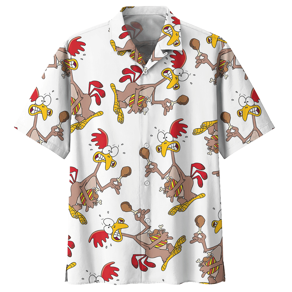 Chicken White Awesome Design Unisex Hawaii Shirt For Men And Women Ha60361