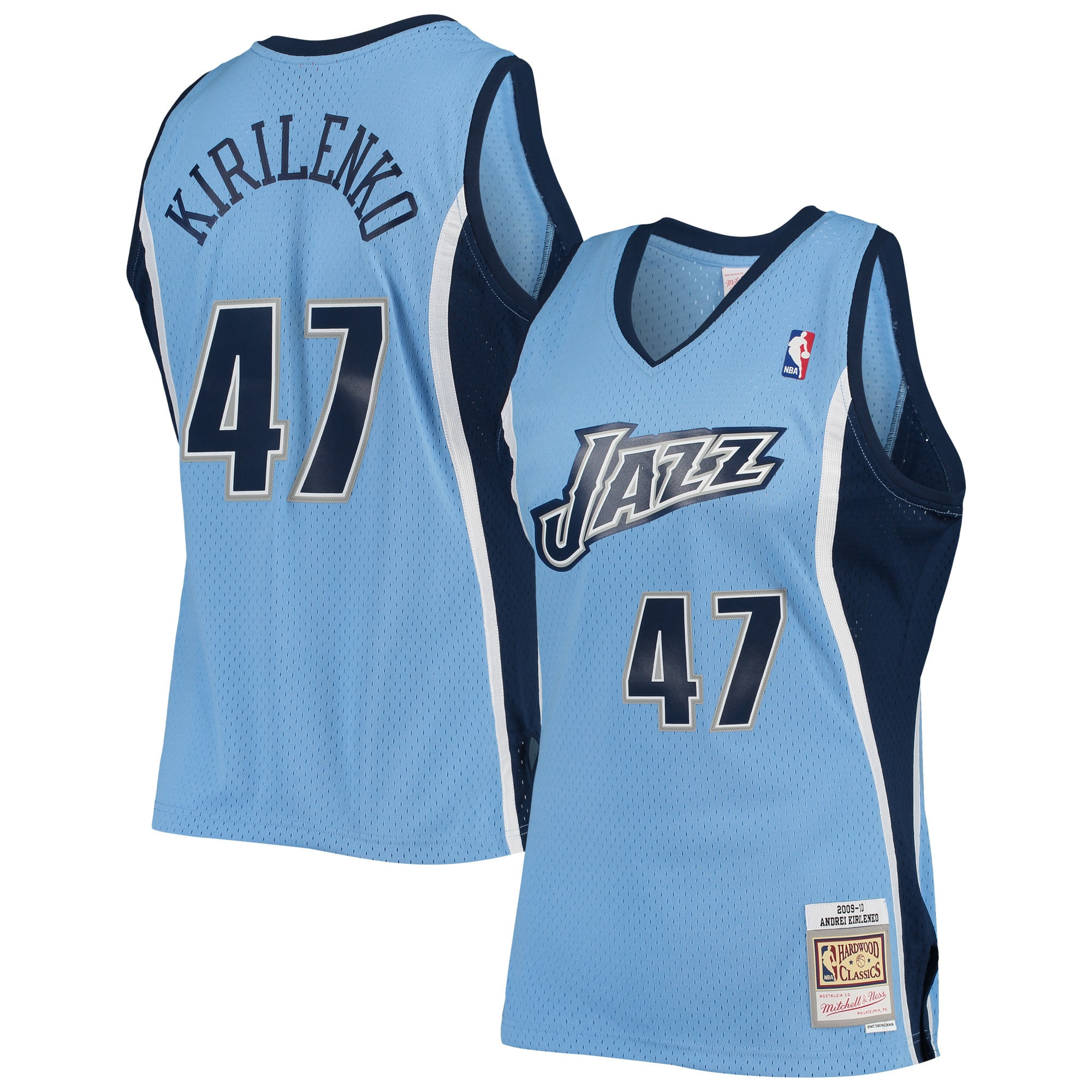 Andrei Kirilenko Utah Jazz Mitchell & Ness 2009-10 Hardwood Classics Swingman Jersey – Powder Blue NBA