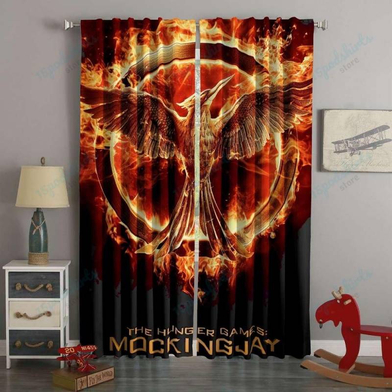 3D Printed The Hunger Games Mockingjay Style Custom Living Room Curtains