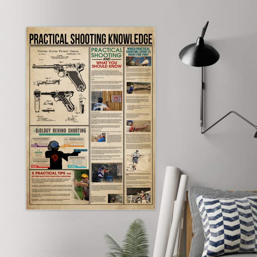 Practical Shooting Knowledge Custom Design Poster Gift For Shooter