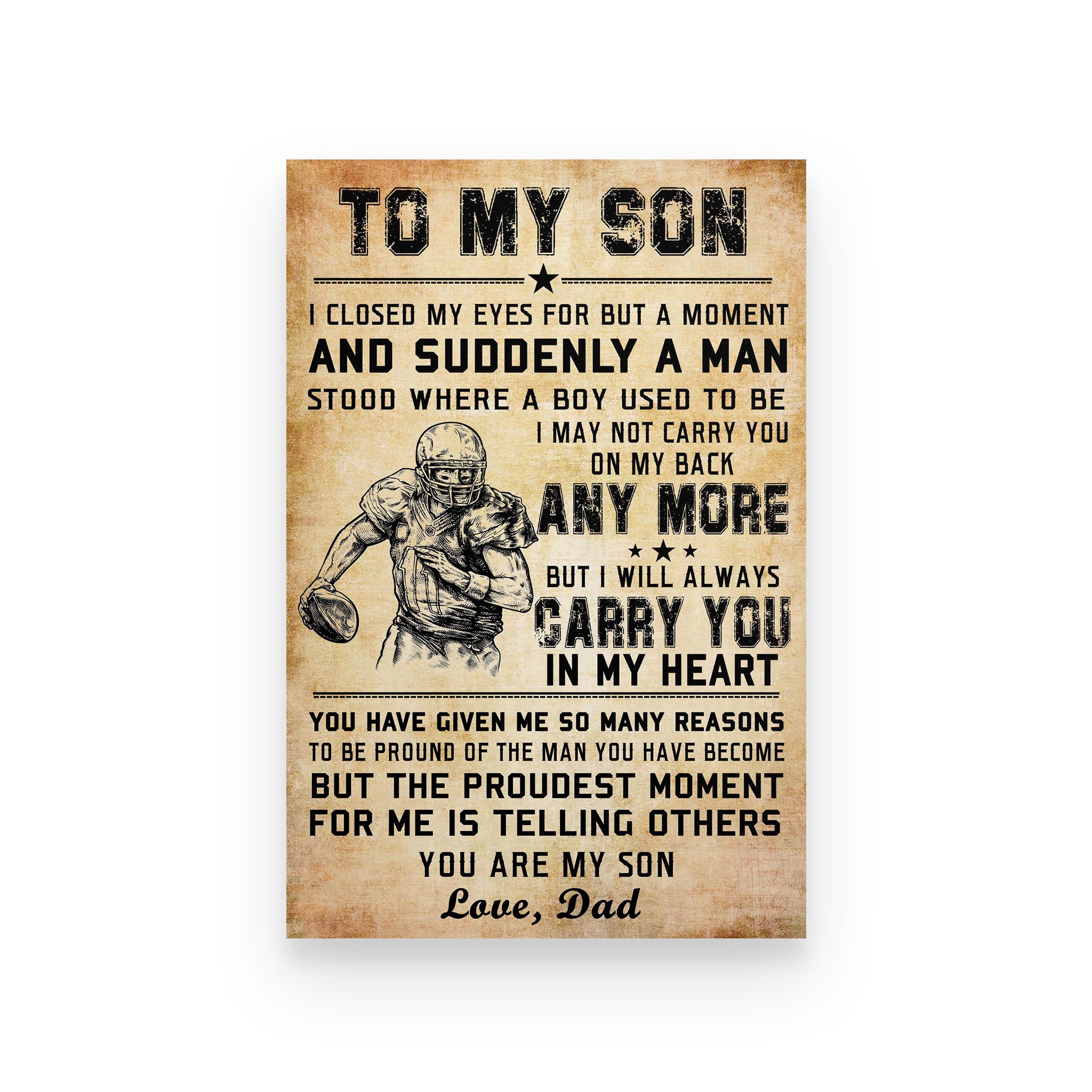 Baseball poster dad to son you are my son vs4