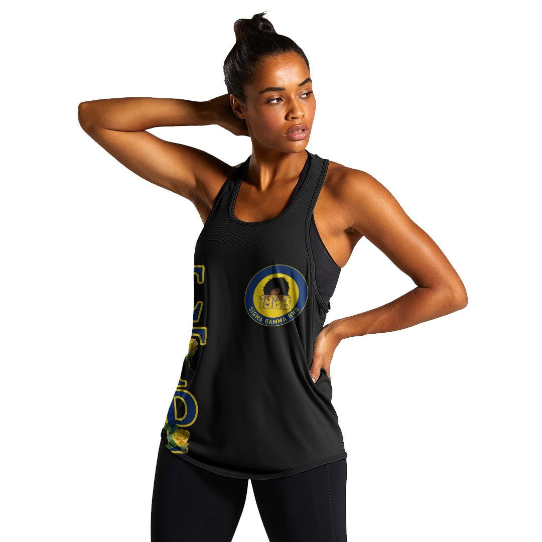 Sorority Tank Top – Sigma Gamma Rho Yellow Rose Women’S Racerback Tank