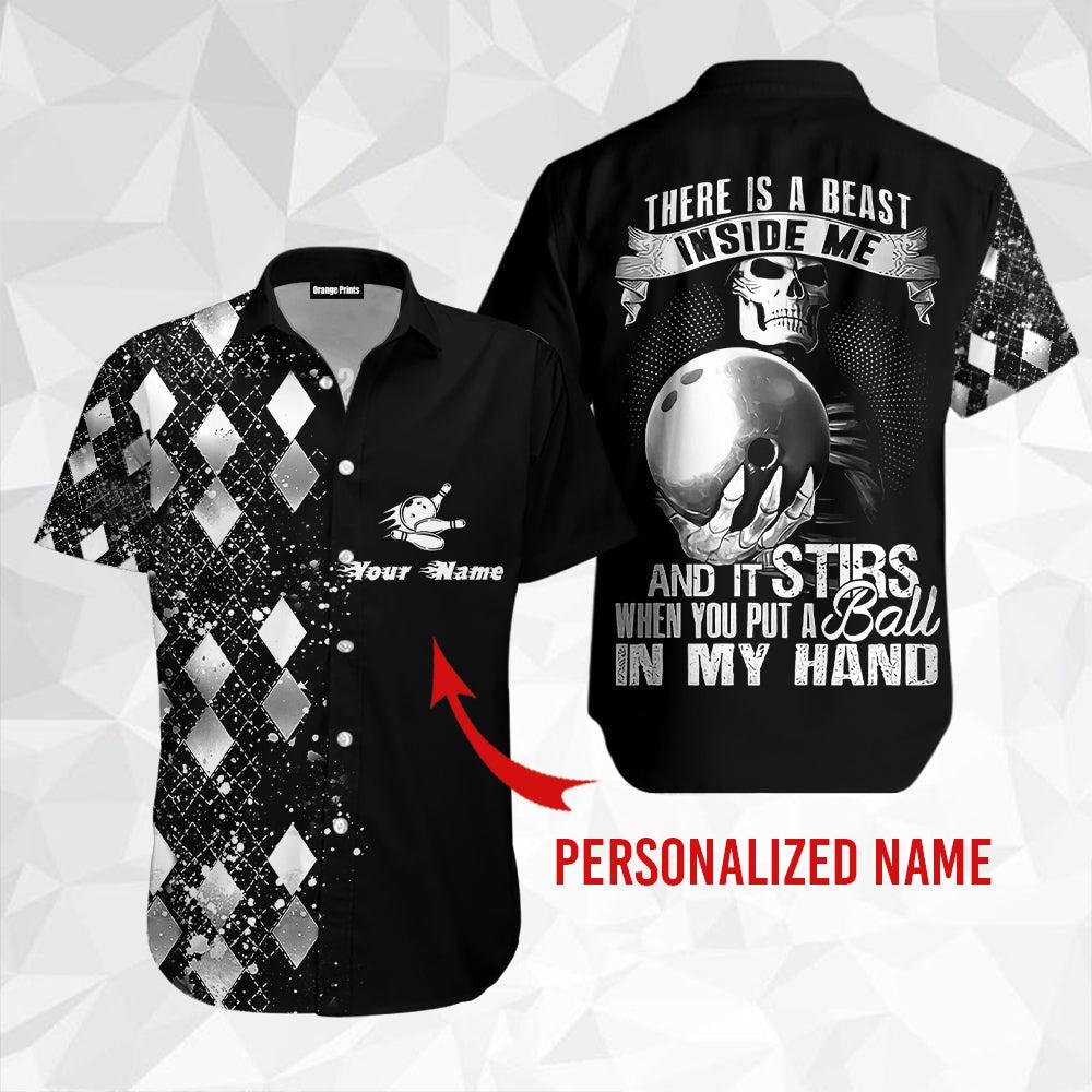 There Is A Beast Inside Me Silver Bowling Custom Name Hawaii Shirt For Men Women Ha3664