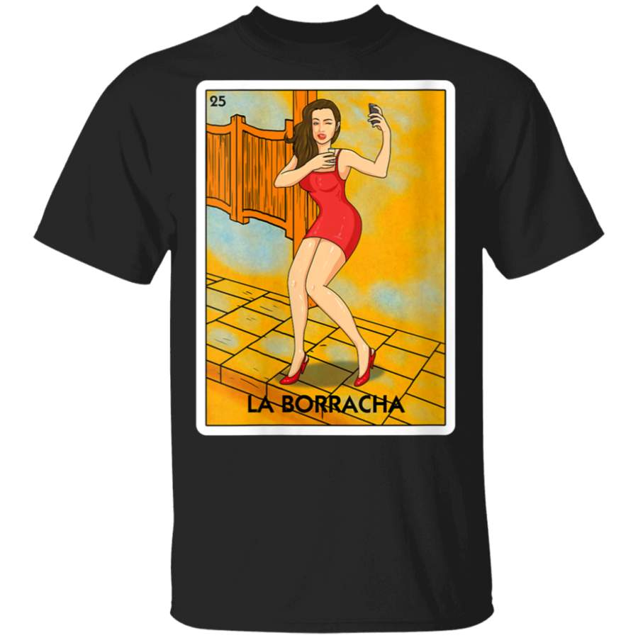 Womens La Borracha Mexican Card Game Funny Drinking Tequila Shots  T-shirt By Vevotees Store G500 Gildan 5.3 oz. T-Shirt