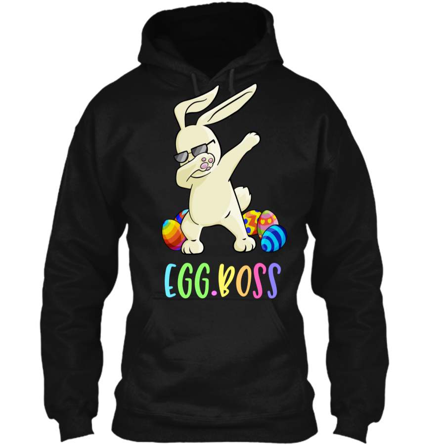 Dabbing Egg Boss Easter Bunny T-Shirt Easter Shirt Pullover Hoodie 8 oz