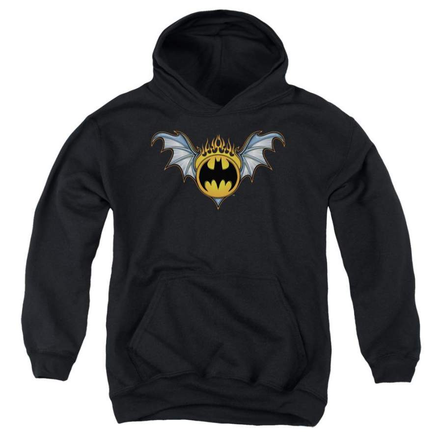 Batman – Bat Wings Logo Youth Pull Over Hoodie