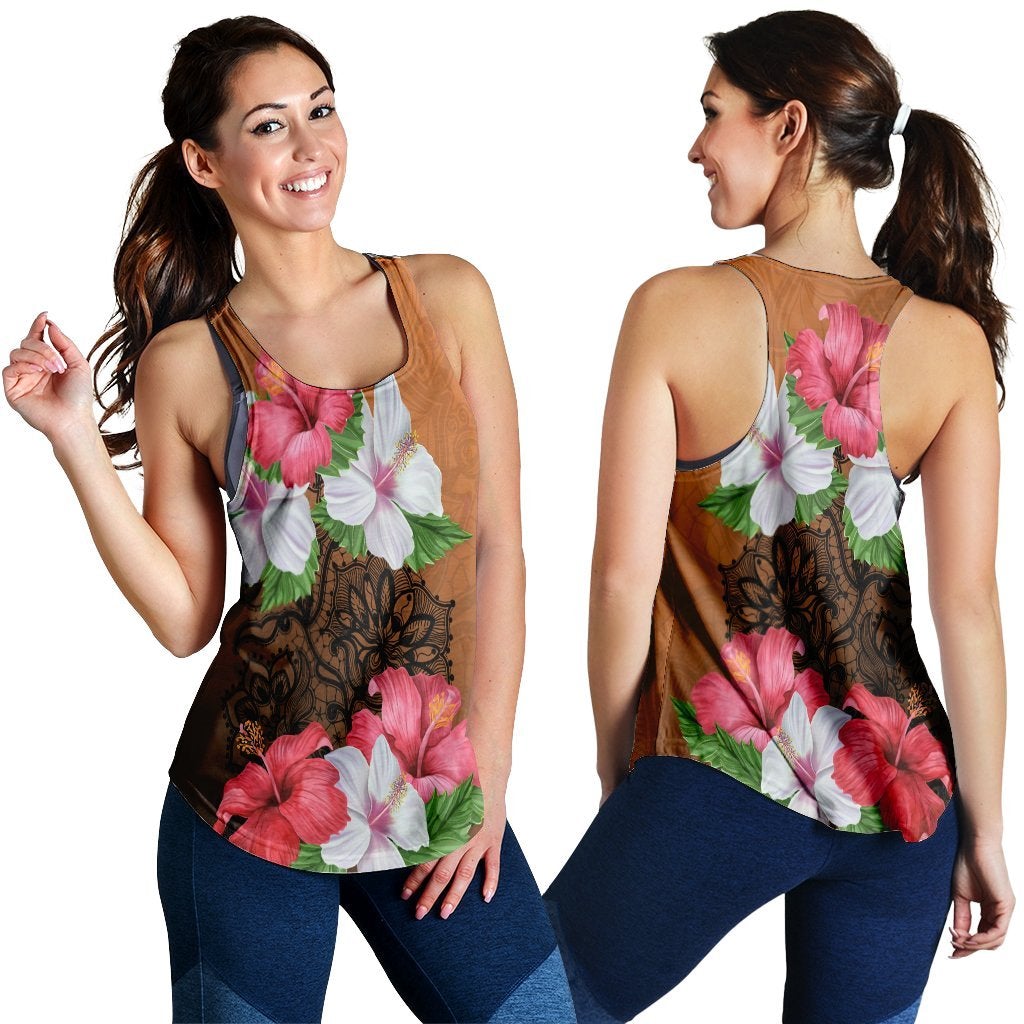 Hawaiian Hibiscus Flower Polynesia Racerback Tank Ha86654