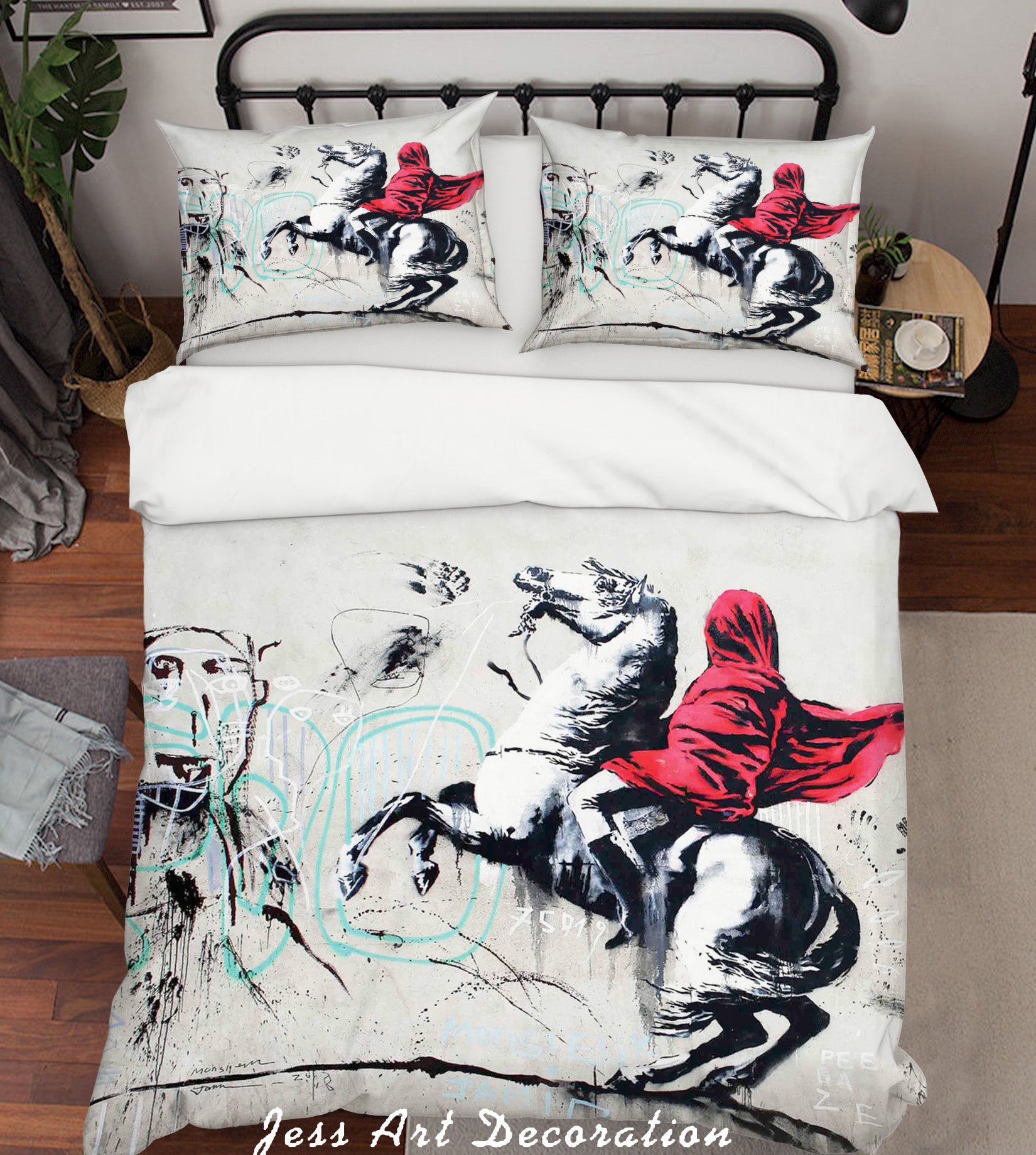 3D Fine Art Abstract Horse Animal Quilt Cover Set Bedding Set Duvet Cover Pillowcases Lxl