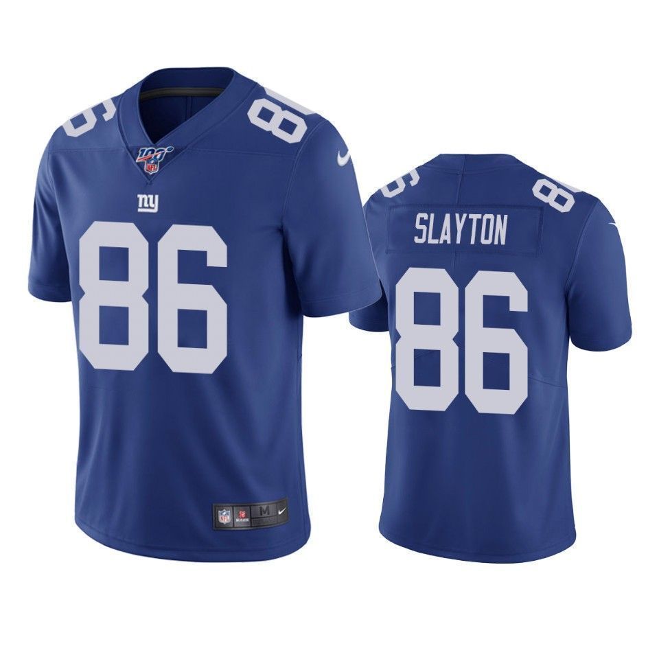 New York Giants Darius Slayton Royal 100Th Season Vapor Limited 3D Jersey