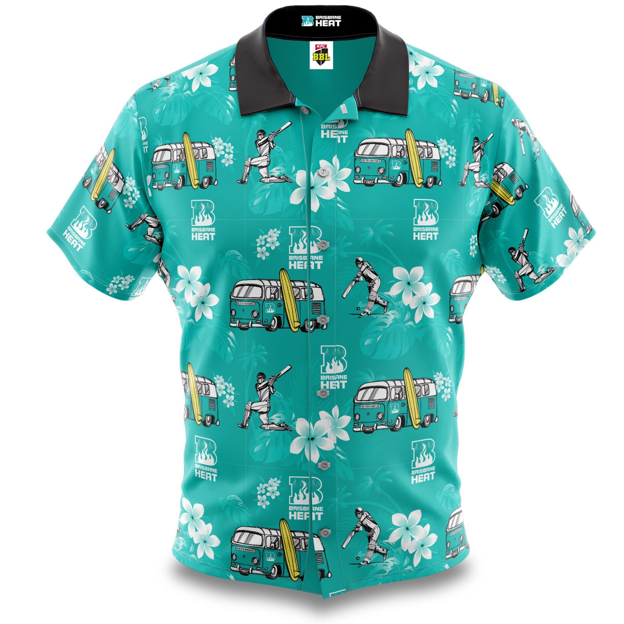 Bbl Brisbane Heat Hawaiian Shirt