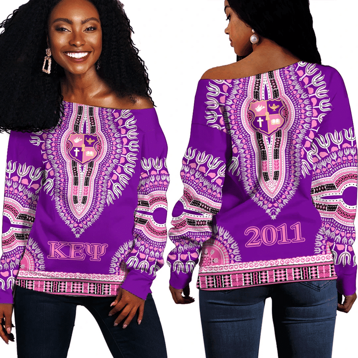 Kappa Epsilon Psi Dashiki Off Shoulder Sweater Rlt13