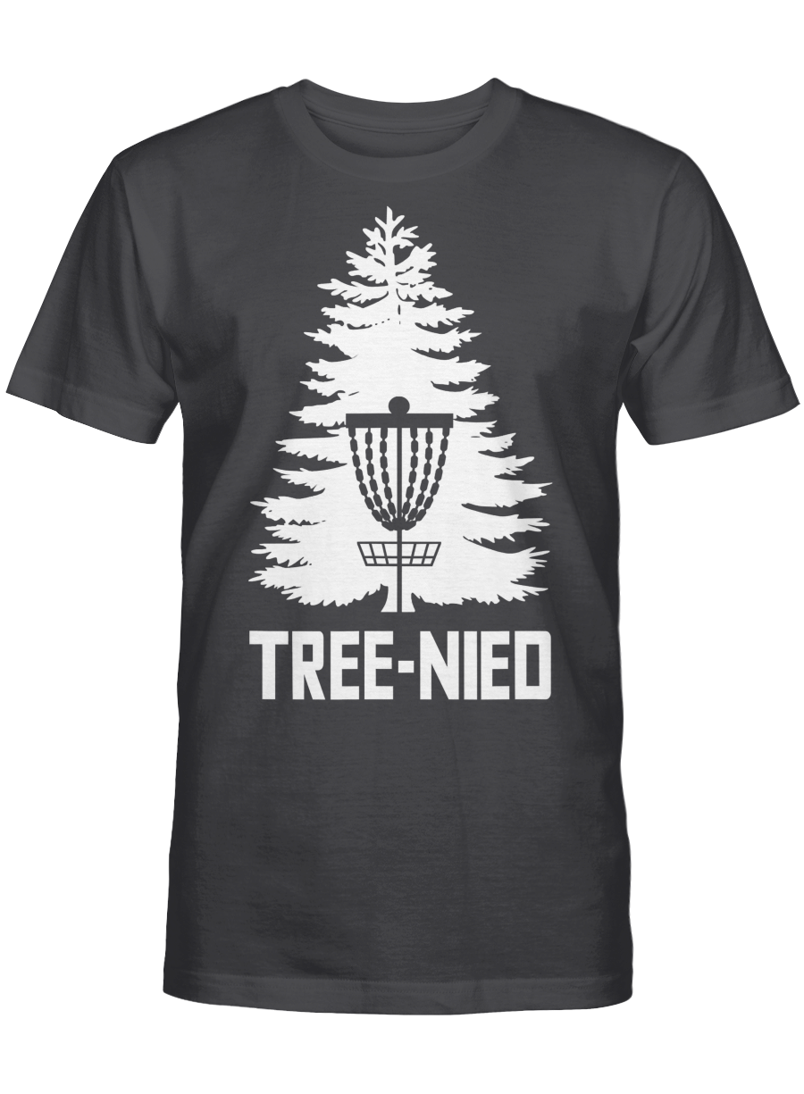 AmazeStyleZ Santa’s Reindeer, Ugly Christmas Sweater, Christmas Gift Ideas, Funny Disc Golf Player Pun Tree-nied Frisbee Gift T-Shirt T-Shirt