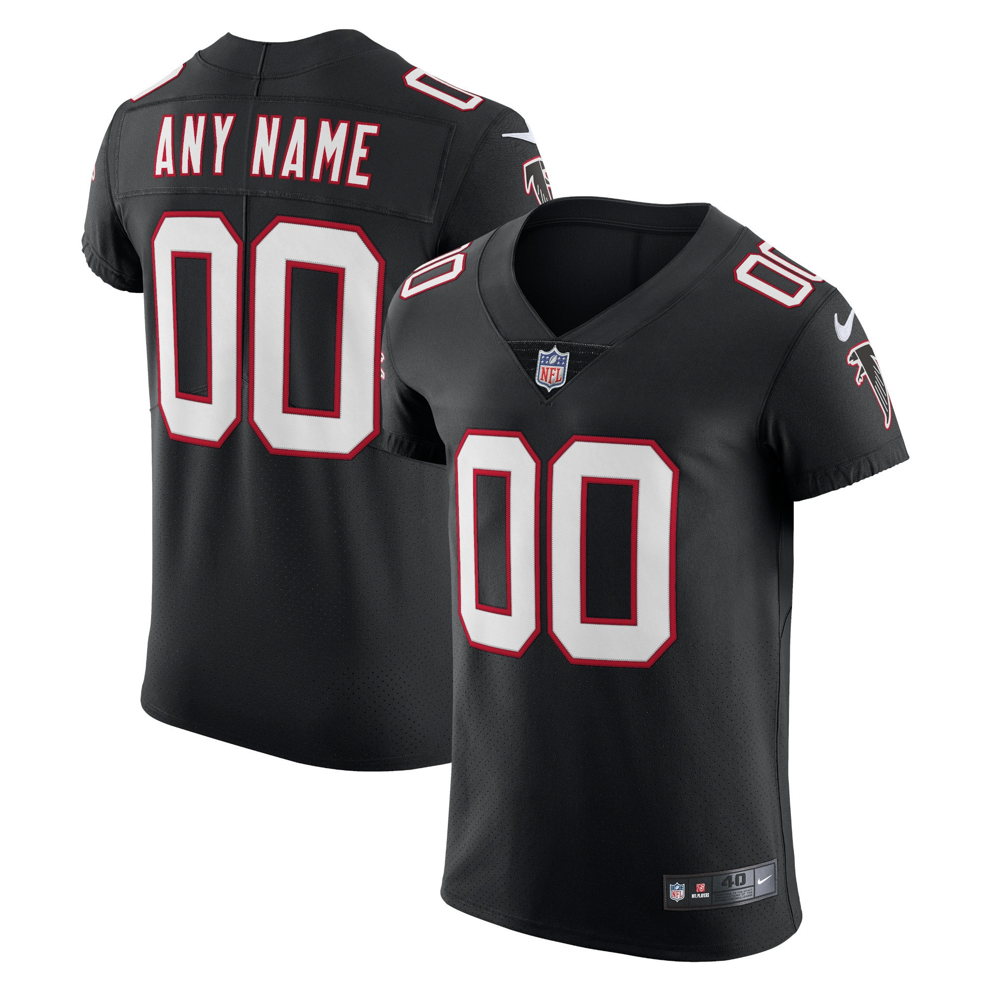 Atlanta Falcons Alternate Vapor Elite Custom Jersey – Black Custom Jerseys NFL