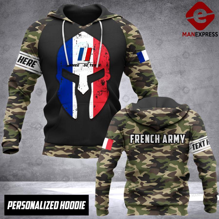 VH CUSTOMIZE FRENCH FRANCE army – hoodie 3D ALL OVER PRINT 3107 NV