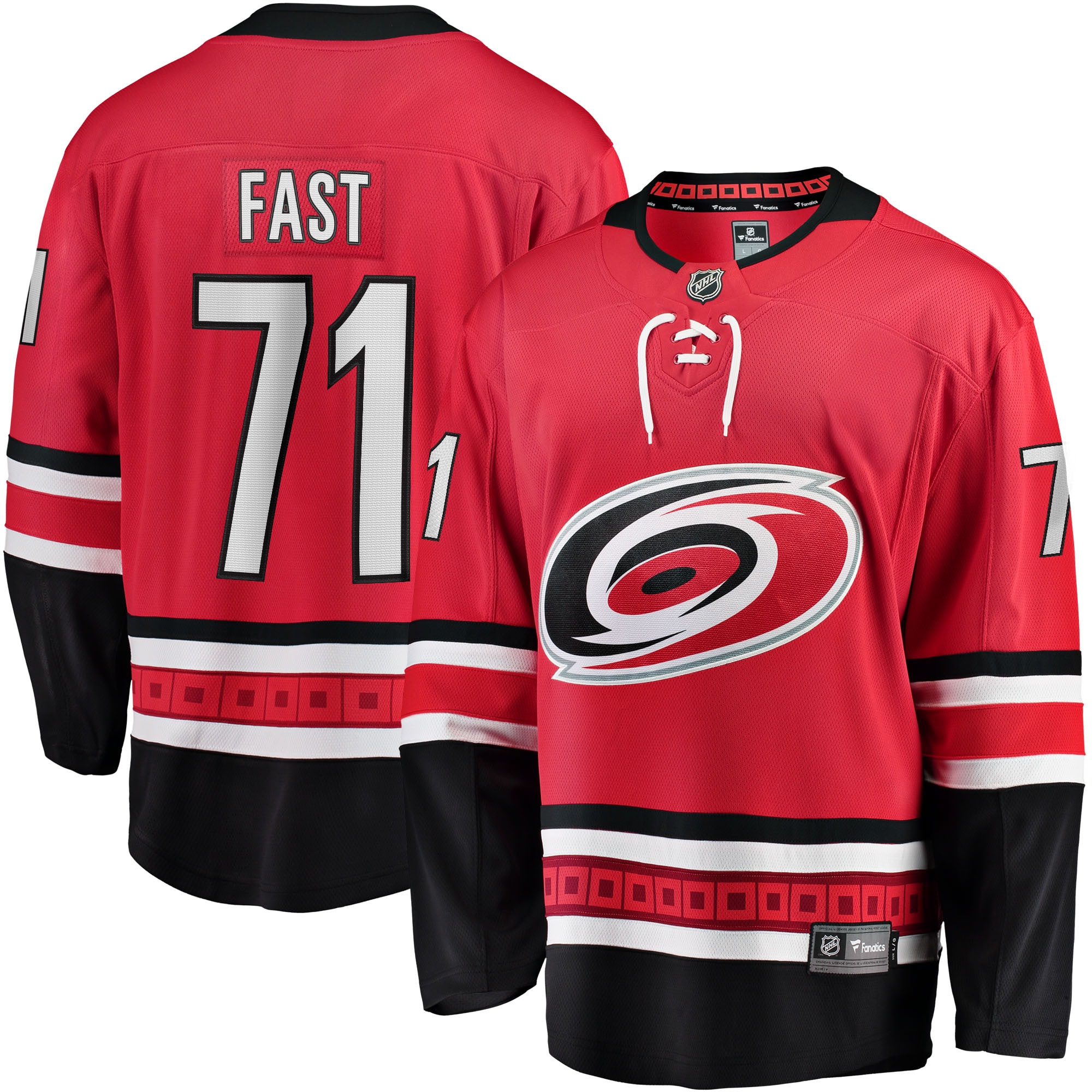 Men's Carolina Hurricanes Jesper Fast Red Alternate Breakaway Jersey