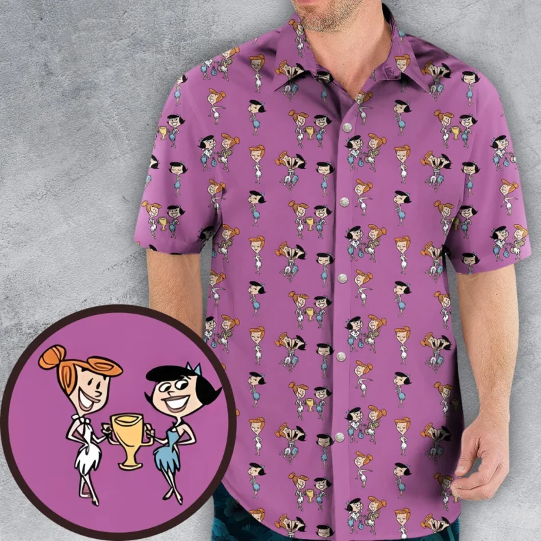 Wilma And Betty The Flintstones Hawaiian Shirt