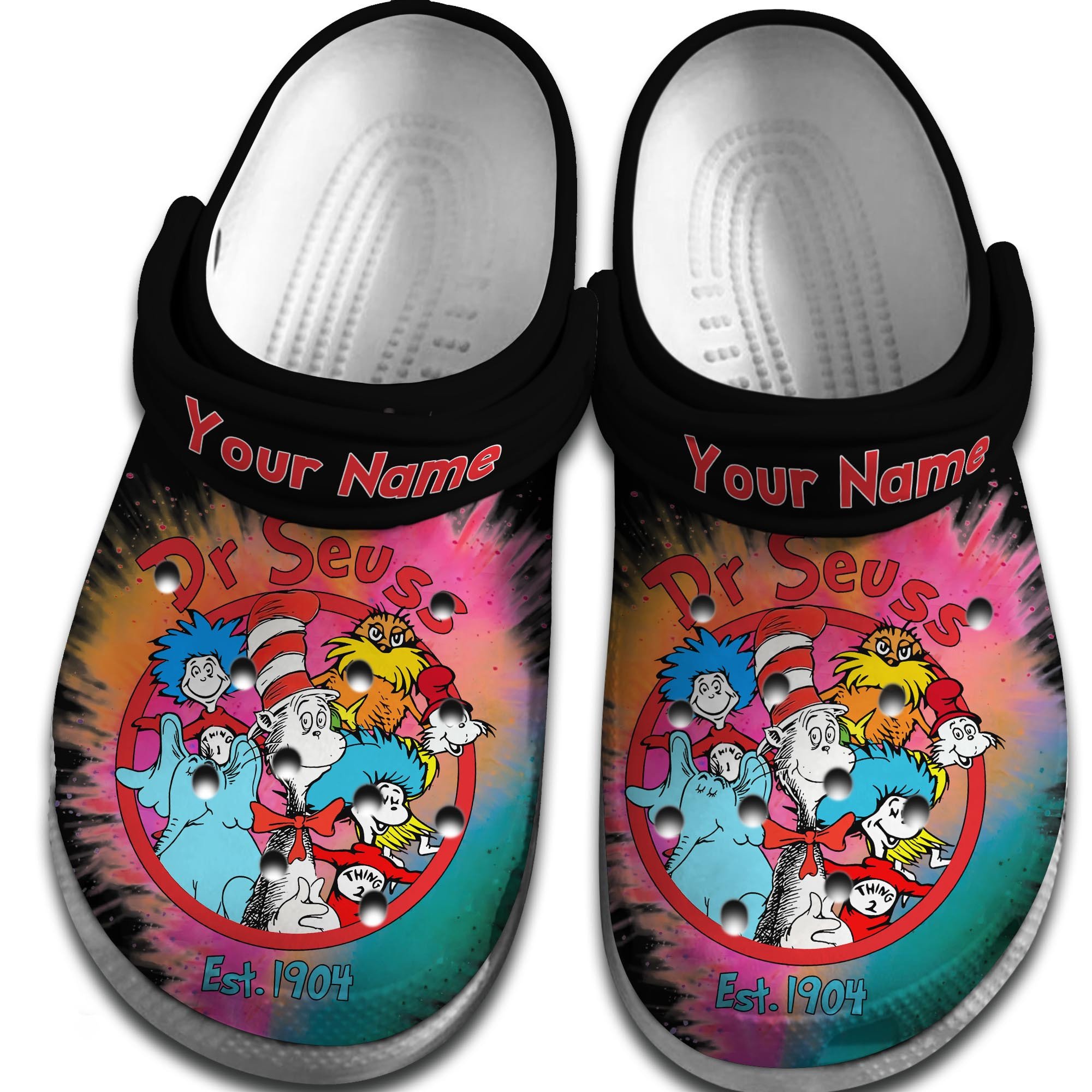 Dr Seuss Cartoon Crocs Crocband Clogs Shoes Comfortable For Men Women and Kids 6