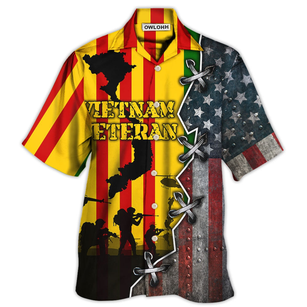 Veteran Vietnam Veteran I Love Freedom With Flag Style – Hawaiian Shirt  – Owl Ohh