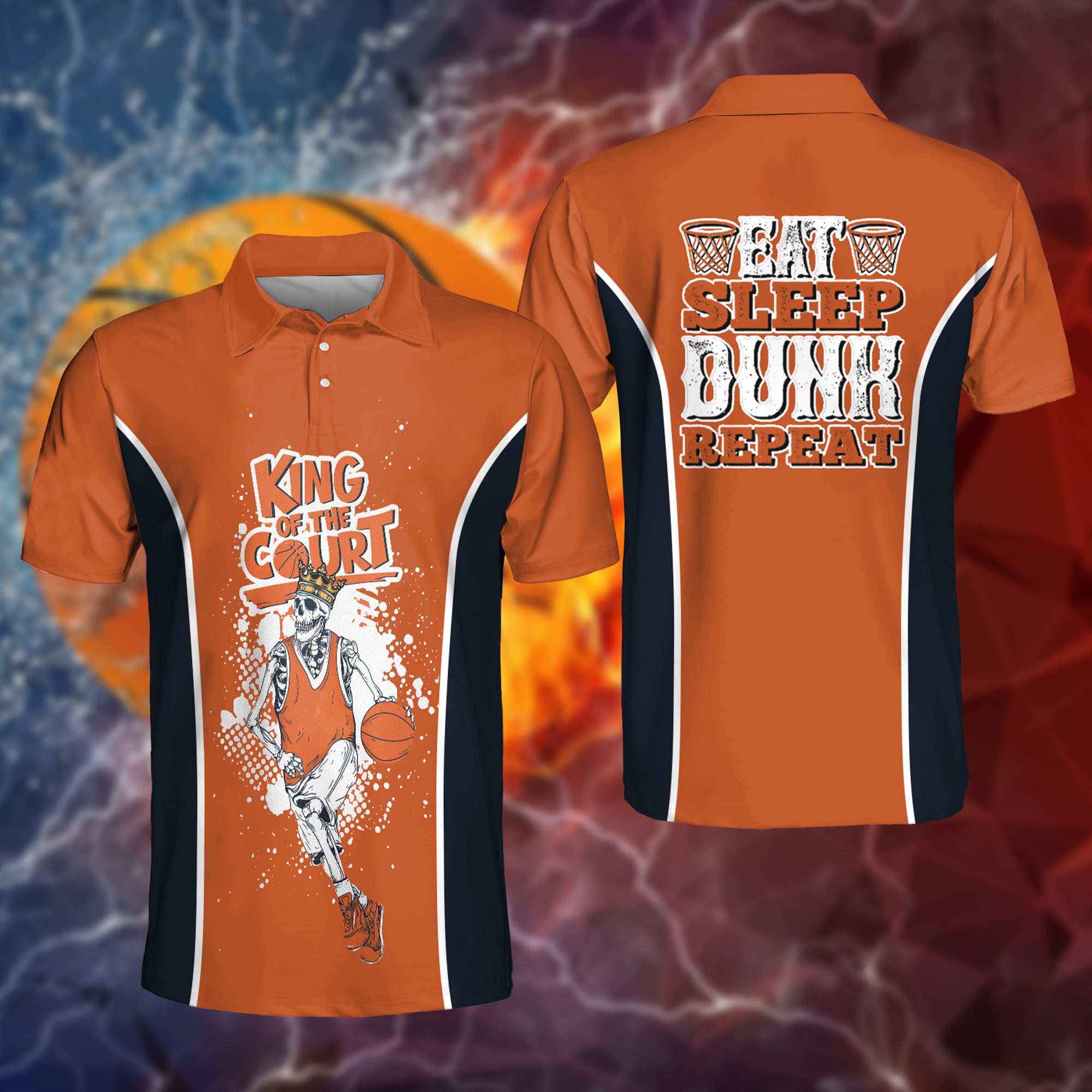 King Of The Court Basketball Polo Shirt