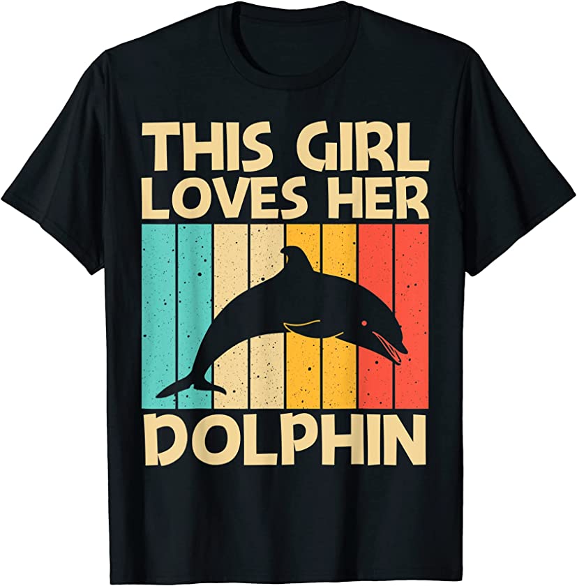 Cool Dolphin For Girls Kids Dolphins Beluga Whale Sea Animal T-Shirt