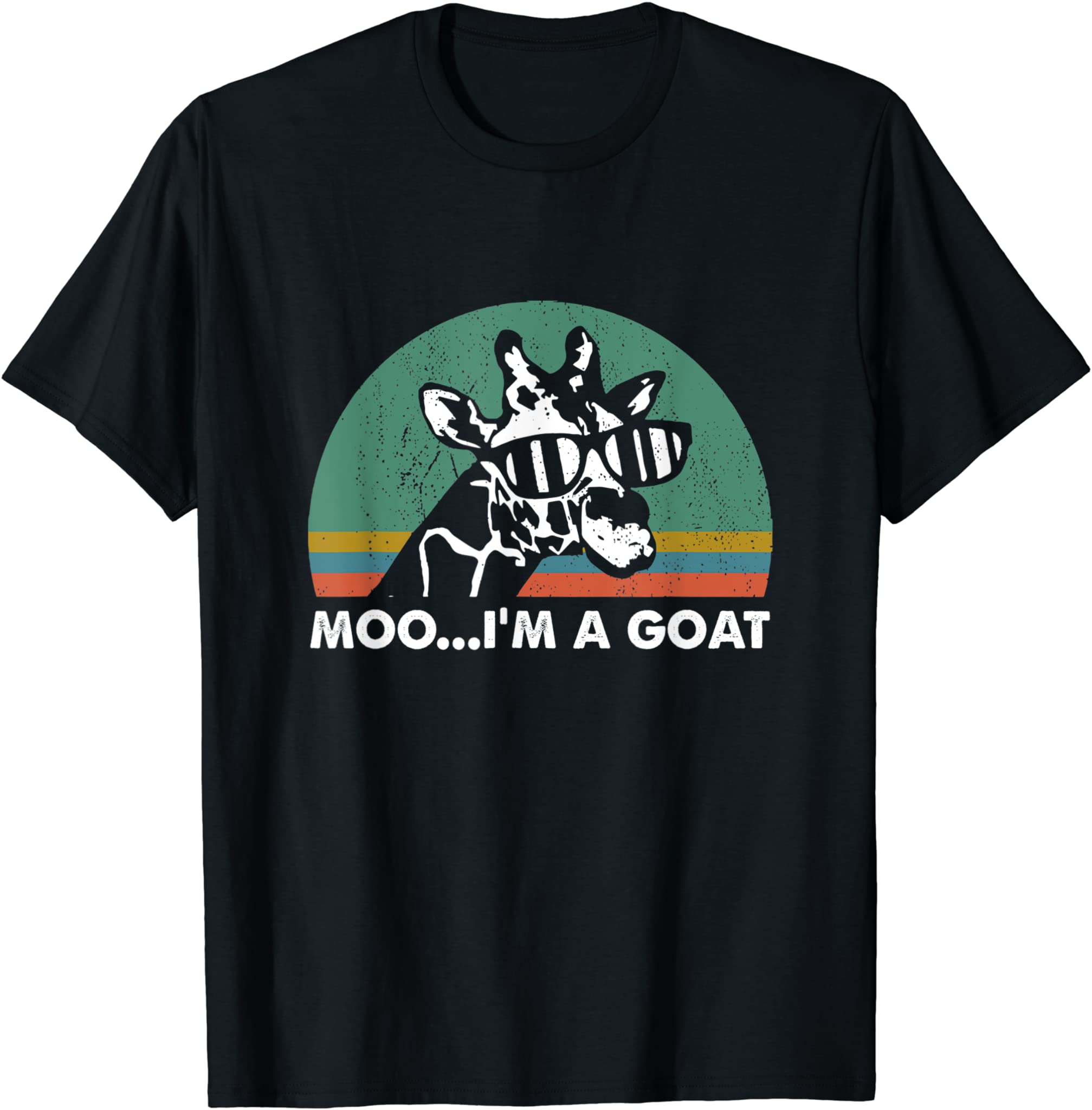 Vintage Moo I’M A Goat Funny Giraffe Zoo T-Shirt