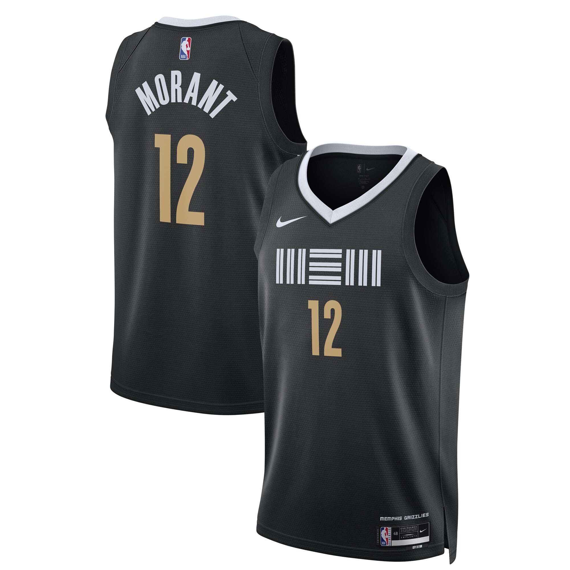 Ja Morant Memphis Grizzlies Unisex 2023/24 Swingman Jersey – Black – City Edition