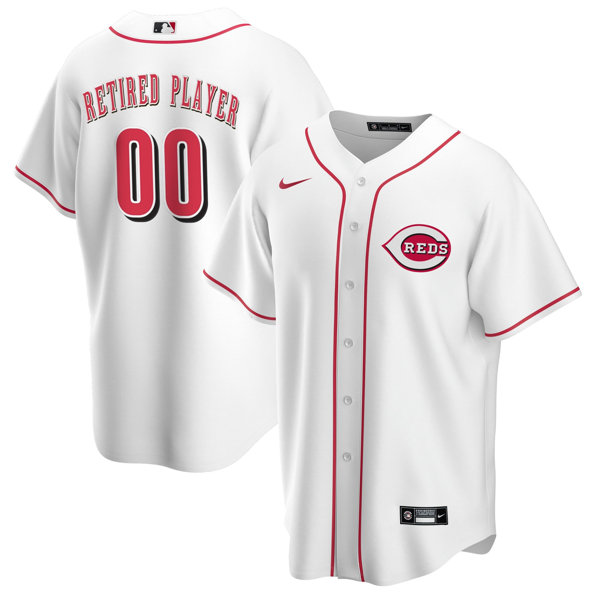 Cincinnati Reds Home Pick-a-player Retired Roster Replica Jersey – White Custom Jerseys MLB