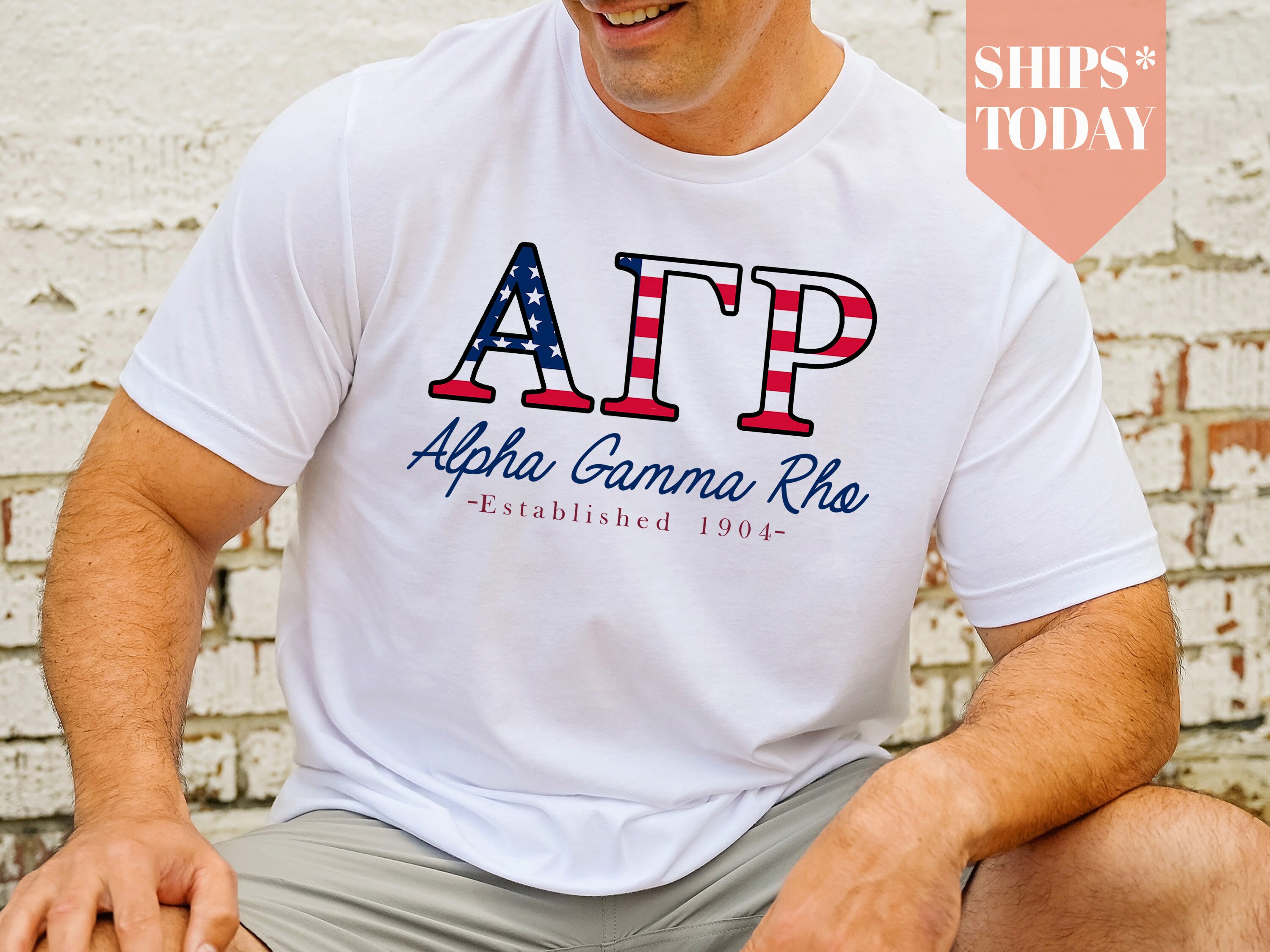 Alpha Gamma Rho American Flag Letters Fraternity T-shirt | AGR Initiation Gift | Greek Letters | Fraternity Recruitment _ 1156g