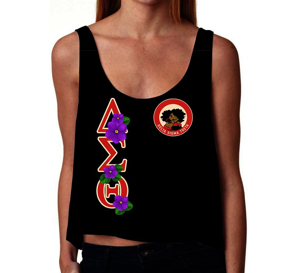 Wonder Print Tank Top – Delta Sigma Theta Violet Croptop Tank Top