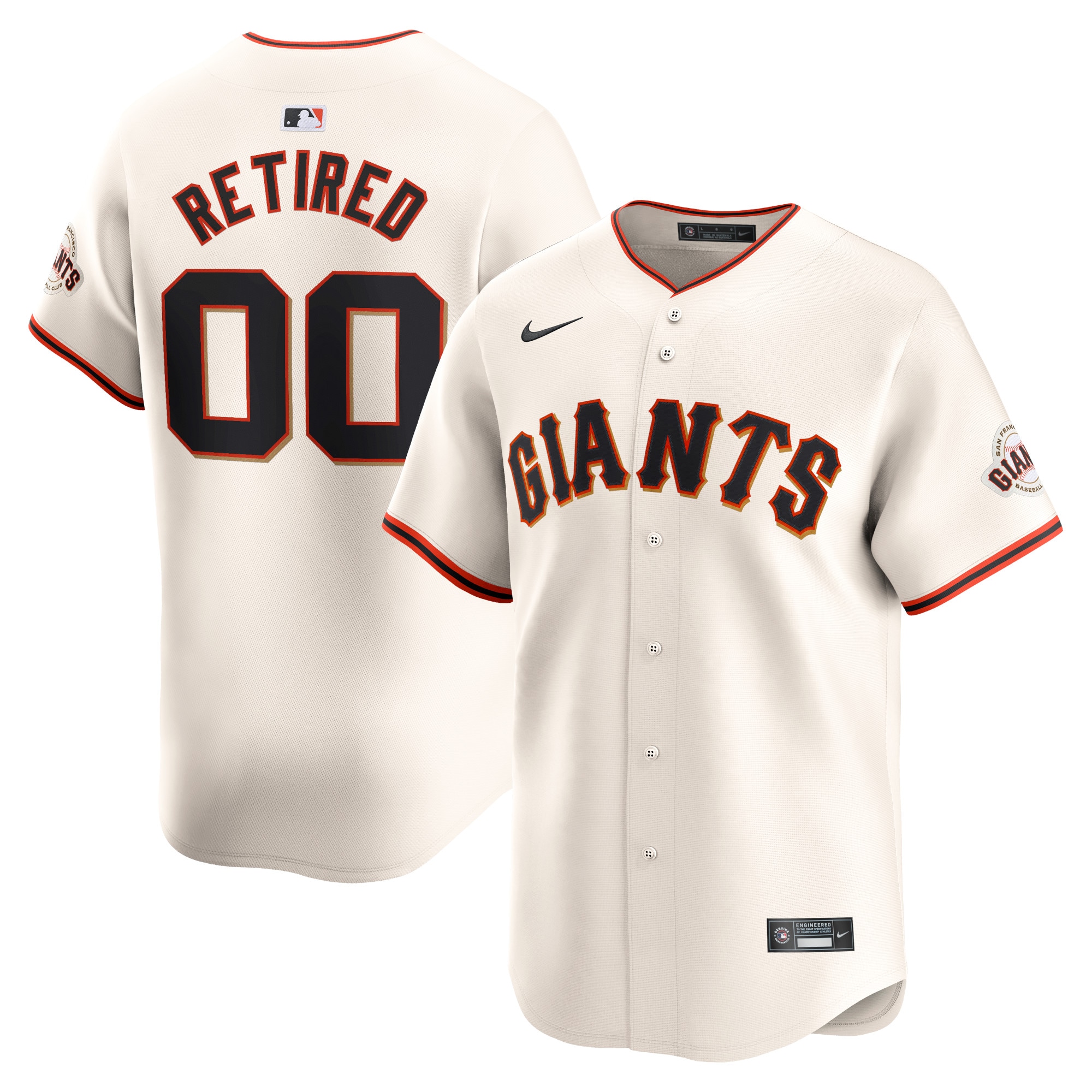 San Francisco Giants Home Limited Pick-A-Player Retired Roster Jersey – Cream