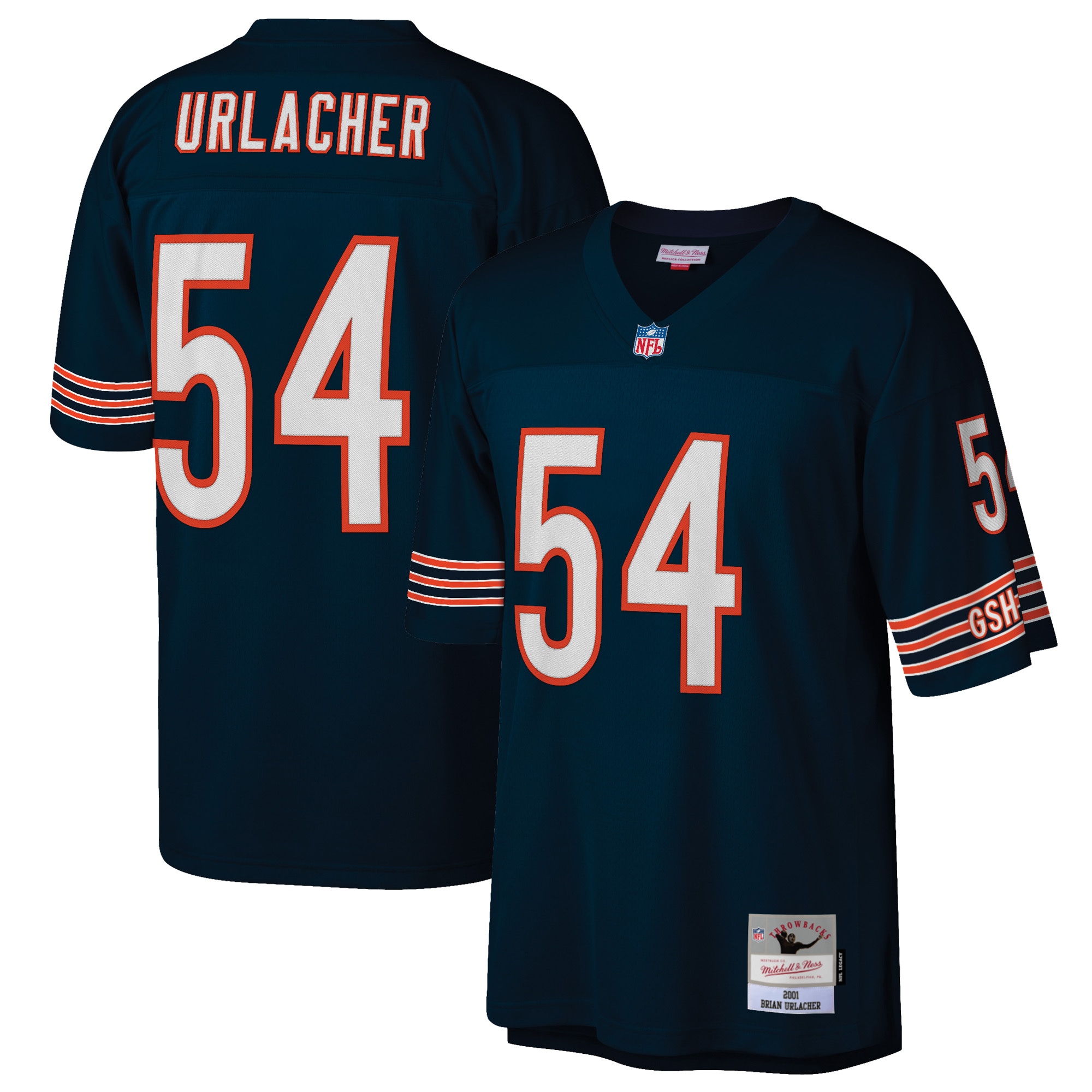 Men’s Chicago Bears Brian Urlacher Mitchell & Ness Navy Retired Player Legacy Jersey