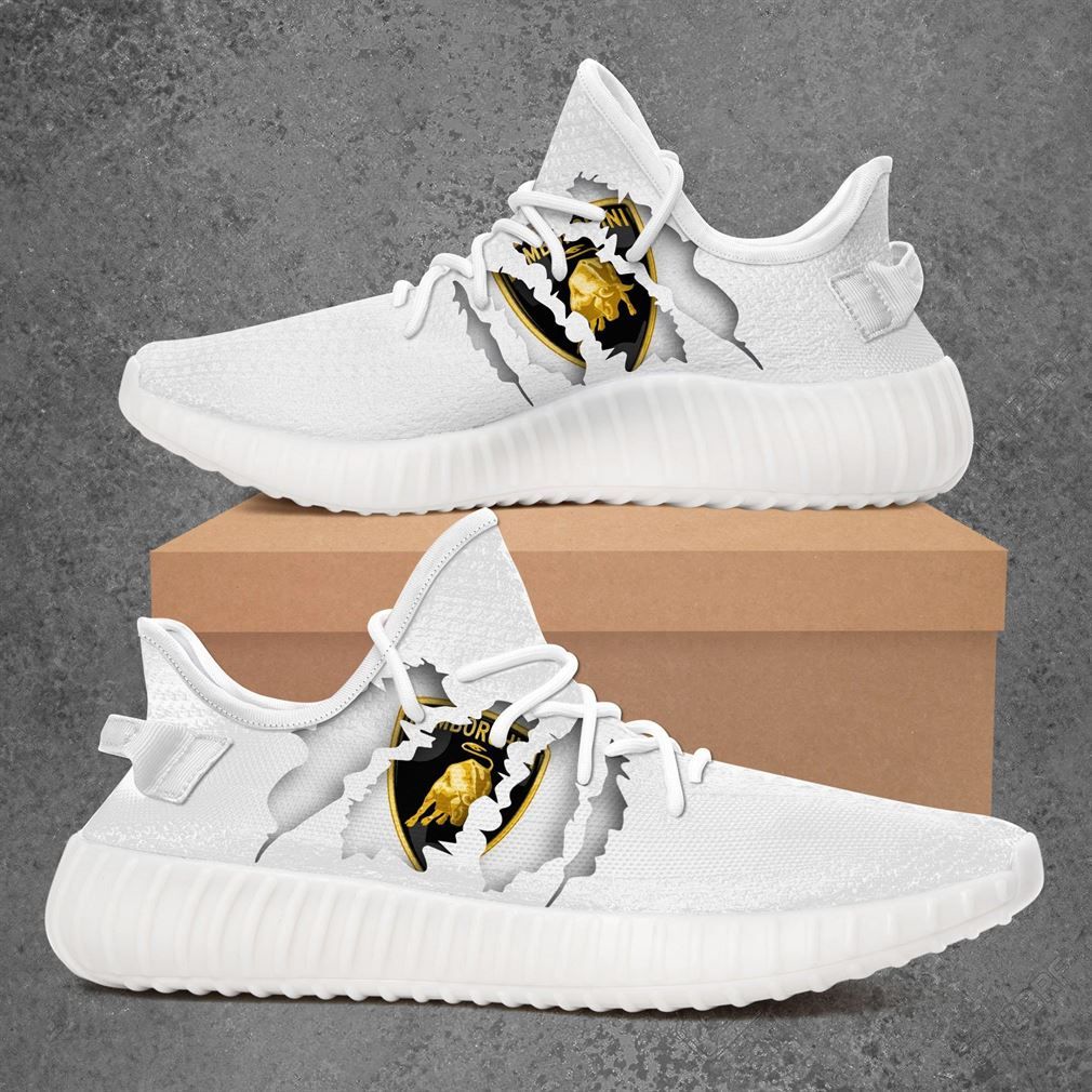 Lamborghini Car Yeezy White Shoes Sport Sneakers – Yeezy Shoes