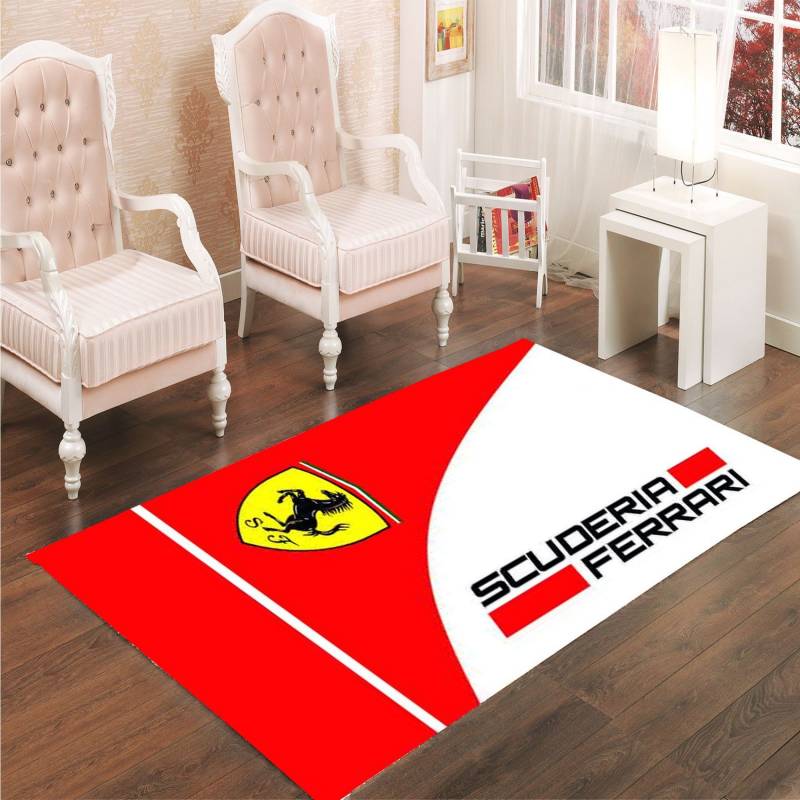 SCUDERIA FERRARI LOGO CARPET RUG