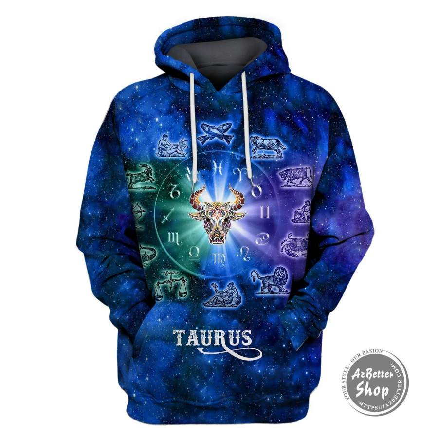 Taurus Zodiac Sign For Xmas 3D Hoodie