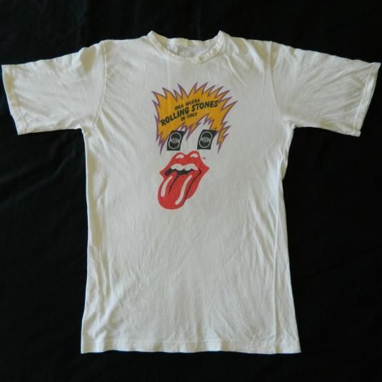 Vtg The Rolling Stones 1982 Italy Gilera Tour T-Shirt