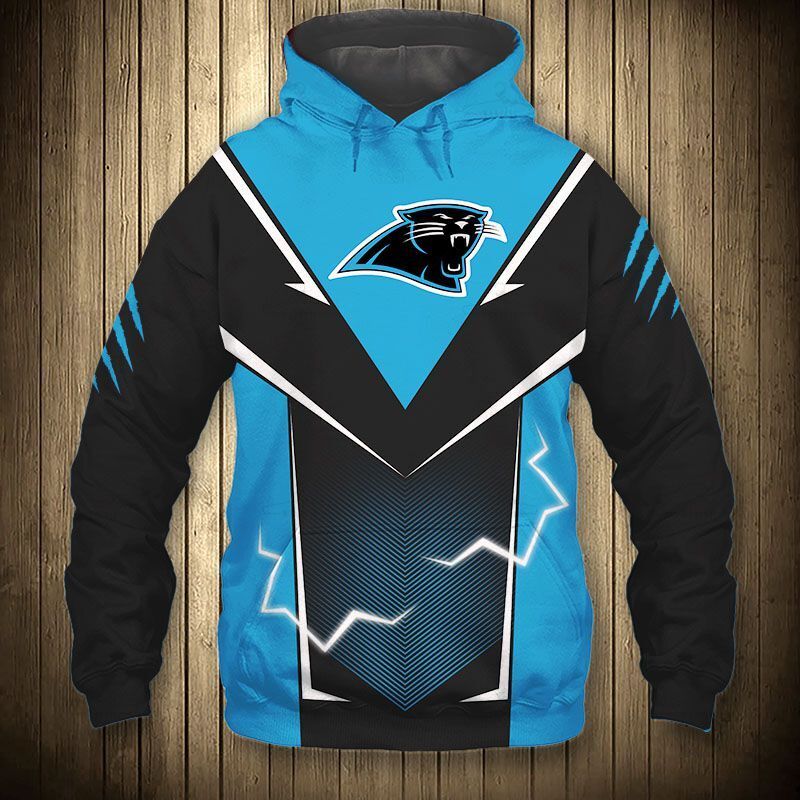 Carolina Panthers Hoodie Lightning Graphic Gift For Men