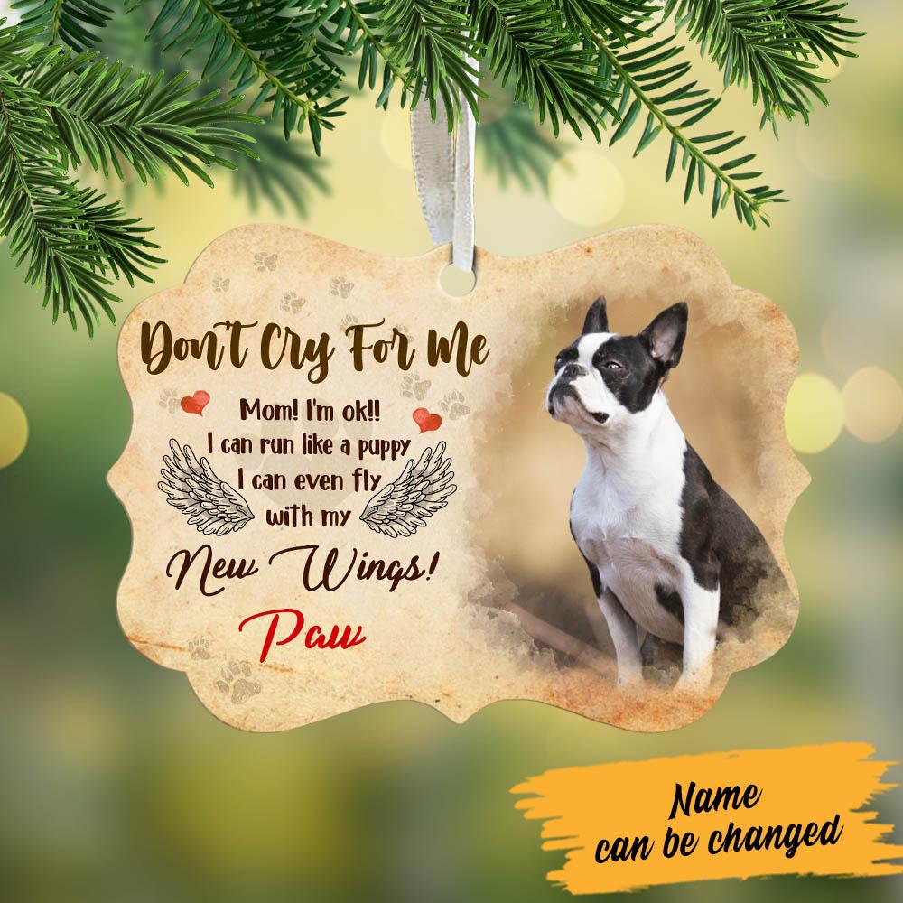 Personalized Dog Memorial Dont Cry For Me Mdf Ornament Nb31 99O60