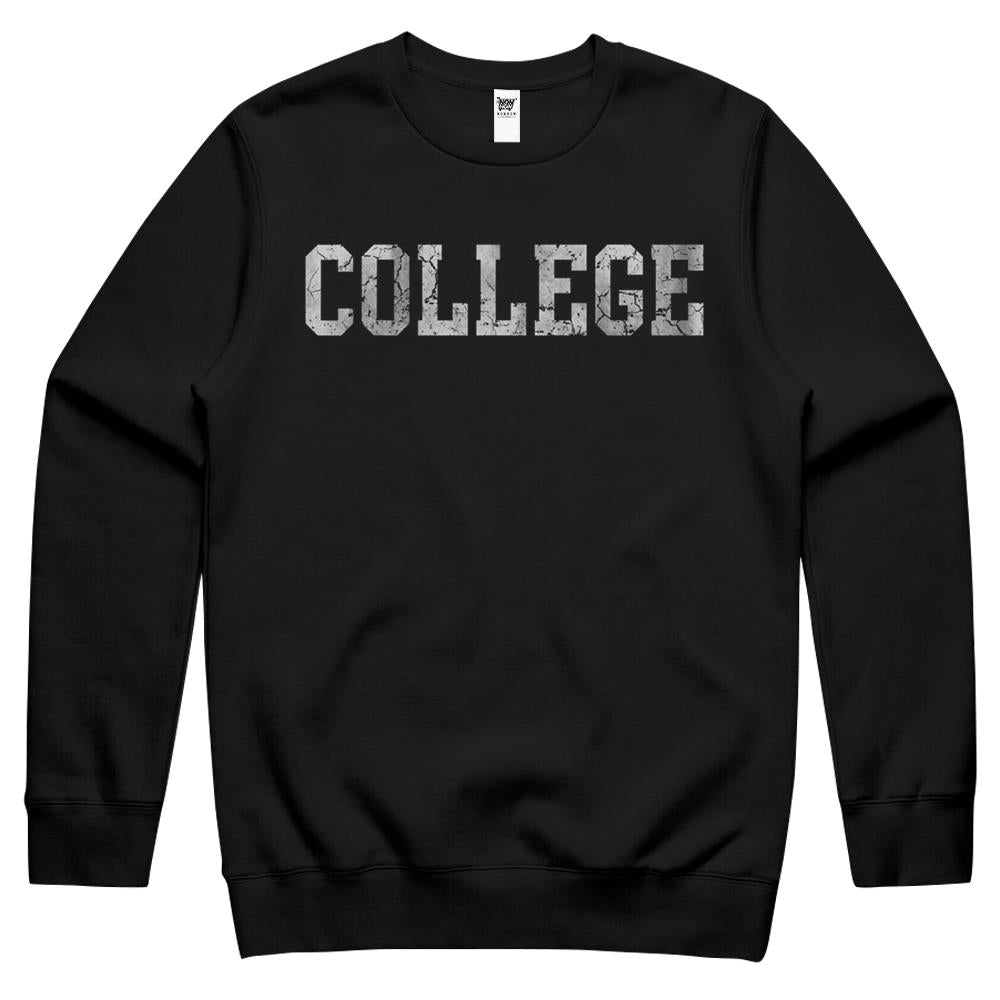 Retro College Funny T-Shirt Graduation Crewneck Sweatshirt