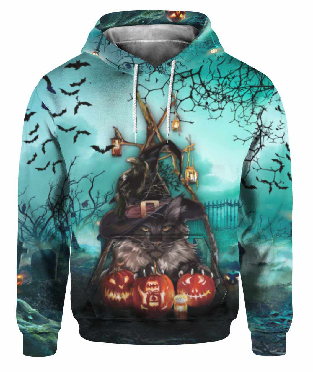 Oragontee Halloween Cat 3D All Over Print | Unisex | Adult | Hp1200