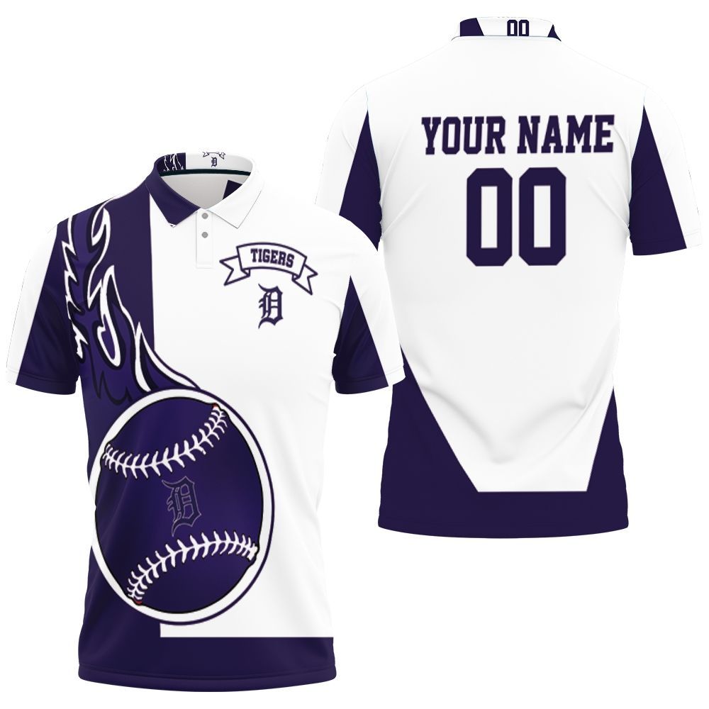 Detroit Tigers 3D Personalized Polo Shirt