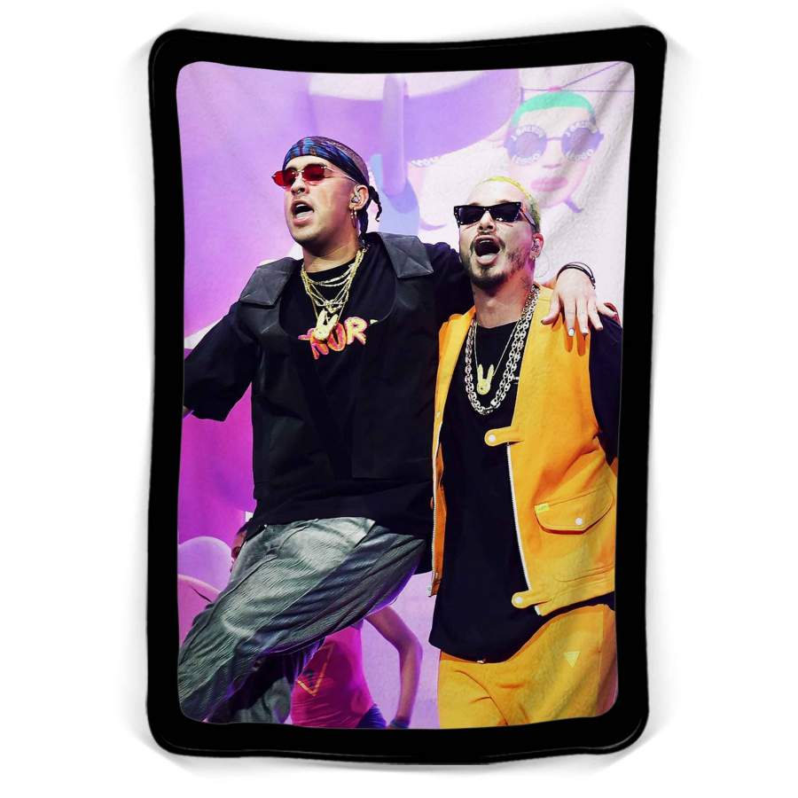 J Balvin Bad Bunny Oasis Spanish Concert Fleece Blanket