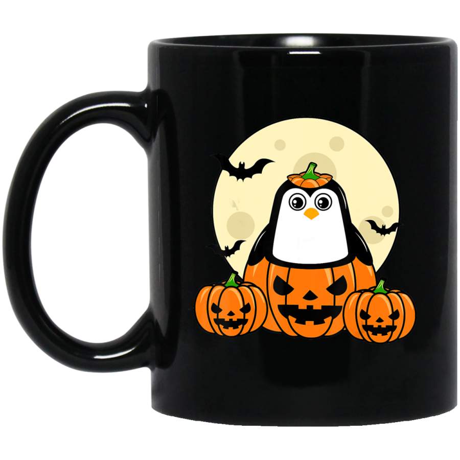 Penguin Pumpkin Moon Bats Costume Cute Easy Halloween Gift Coffee Mug