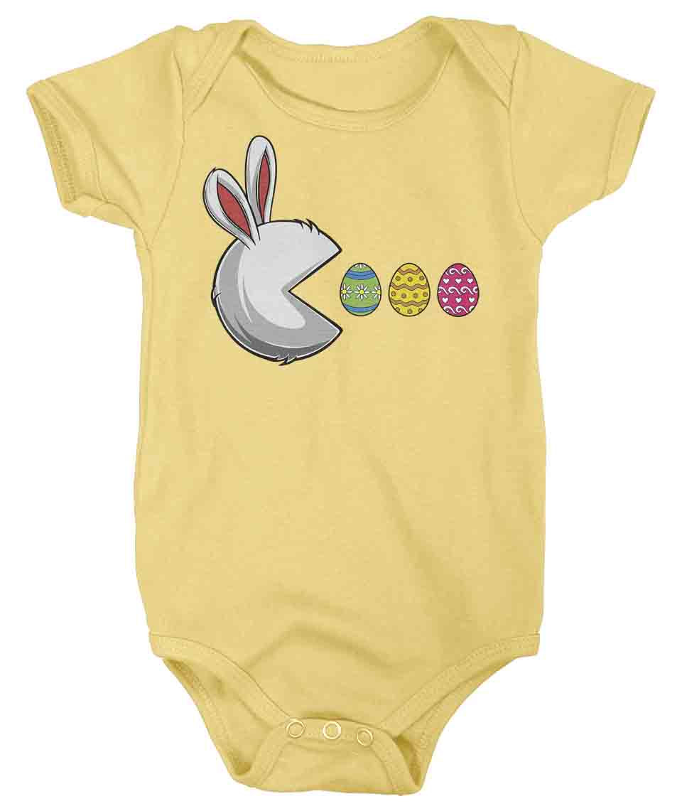 Baby Funny Easter Snap Suit Easter Bunny Eggs Creeper Egg Hunter Bodysuit Rabbit Graphic Tee Streetwear Infant Boy’S Girl’S