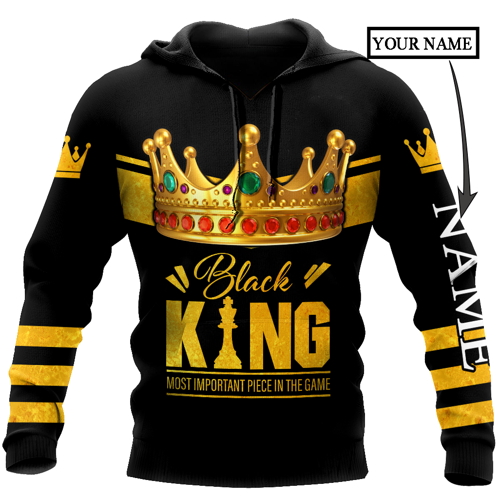 Tmarc Tee African Culture Custom Name Black King Unisex Hoodie Ml