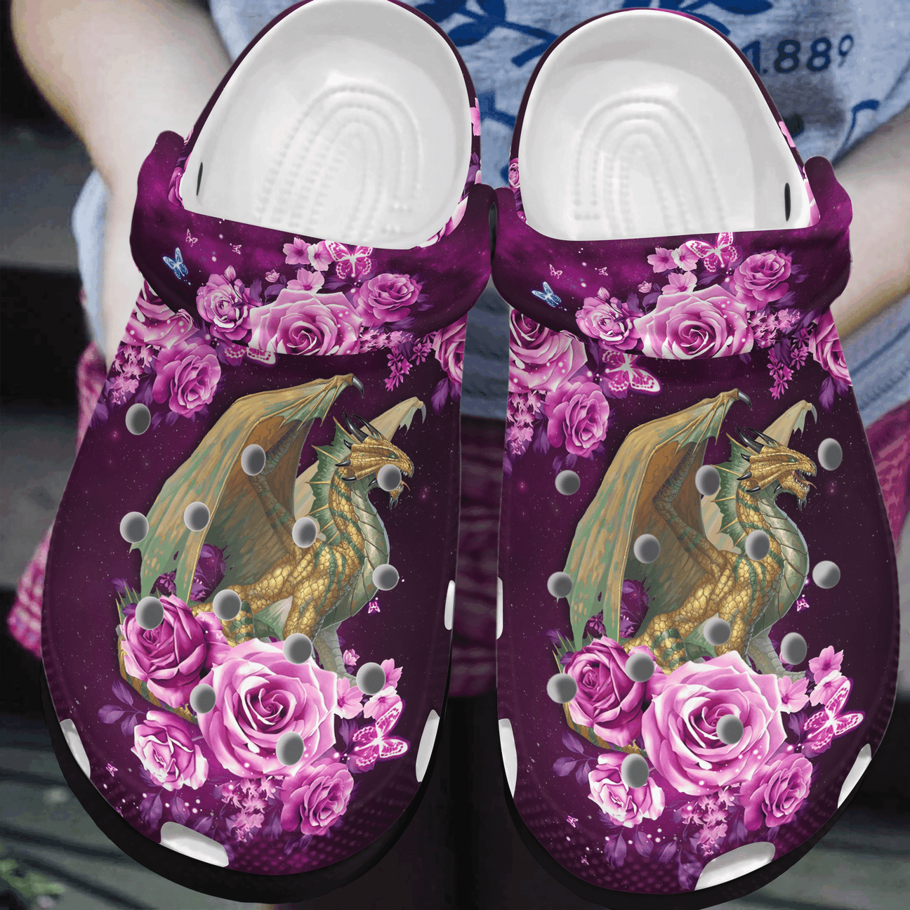 Beautiful Dragon Personalized Clog, Custom Name, Text, Color, Number Fashion Style For Women, Men, Kid, Print 3D