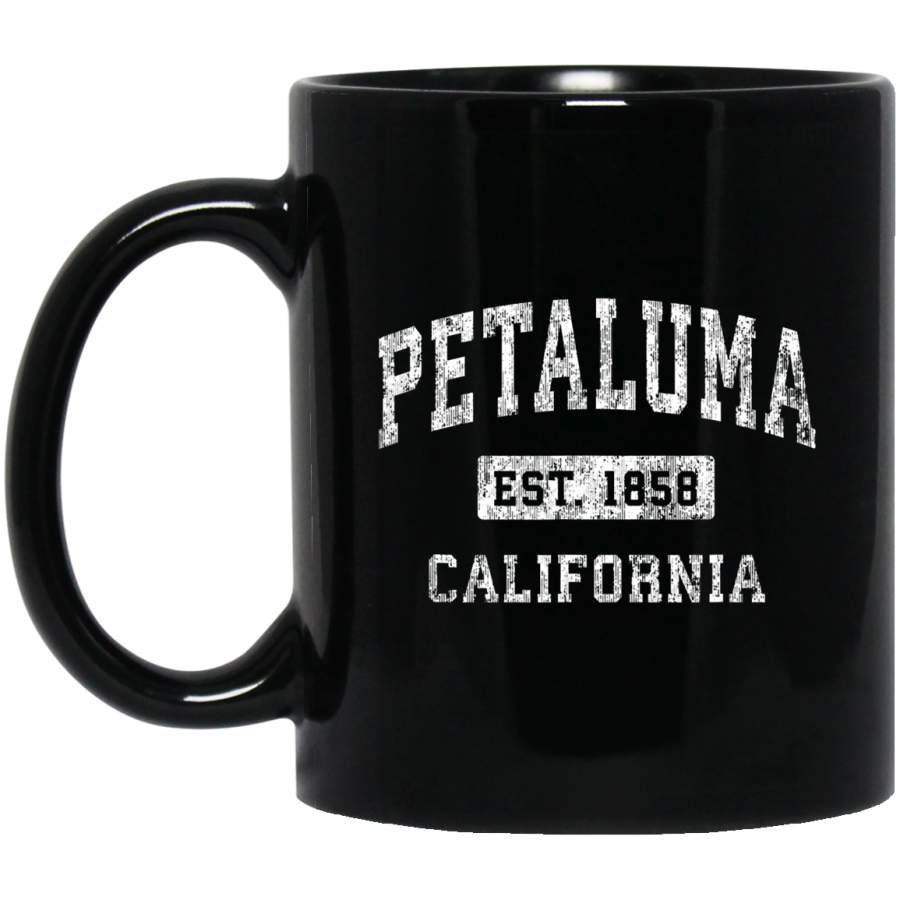 Petaluma California CA Vintage Established Sports Design Coffee Mug