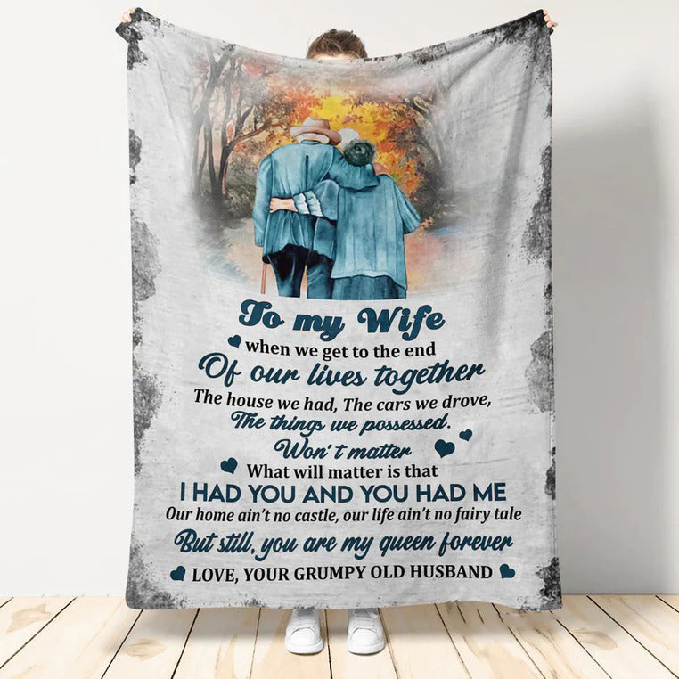 Gift For Wife Blanket, To My Wife You Are My Queen Forever – Love From Husband Soft Fleece Warm Gift For Wife